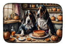 Load image into Gallery viewer, Basset Hound Fall Kitchen Pumpkins Dish Drying Mat