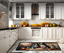 Load image into Gallery viewer, Basset Hound Fall Kitchen Pumpkins Runner Mat 28x58