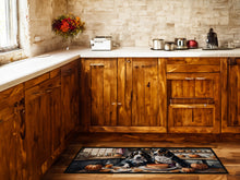 Load image into Gallery viewer, Basset Hound Fall Kitchen Pumpkins Runner Mat 28x58
