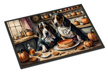 Load image into Gallery viewer, Basset Hound Fall Kitchen Pumpkins Doormat -  18x27 Decorative Floor Mat – Indoor/Outdoor Rug