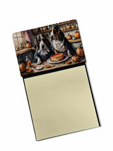 Load image into Gallery viewer, Basset Hound Fall Kitchen Pumpkins Sticky Note Holder- Refiilable Desk Accessory Note Pad