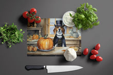 Load image into Gallery viewer, Beagle Fall Kitchen Pumpkins Glass Cutting Boards – Durable, Decorative Kitchen Art Large