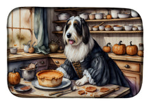 Load image into Gallery viewer, Bearded Collie Fall Kitchen Pumpkins Dish Drying Mat