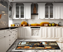Load image into Gallery viewer, Belgian Malinois Fall Kitchen Pumpkins Runner Mat 28x58