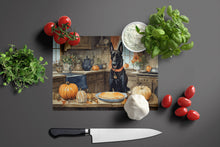Load image into Gallery viewer, Belgian Malinois Fall Kitchen Pumpkins Glass Cutting Boards – Durable, Decorative Kitchen Art Large