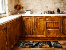 Load image into Gallery viewer, Belgian Tervuren Fall Kitchen Pumpkins Runner Mat 28x58
