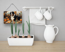 Load image into Gallery viewer, Bernese Mountain Dog Fall Kitchen Pumpkins Wall or Door Hanging Prints