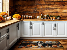 Load image into Gallery viewer, Bernese Mountain Dog Fall Kitchen Pumpkins Runner Mat 28x58