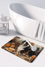 Load image into Gallery viewer, Bernese Mountain Dog Fall Kitchen Pumpkins Memory Foam Kitchen Mat