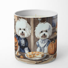 Load image into Gallery viewer, Bichon Frise Fall Kitchen Pumpkins Decorative Soy Candle