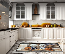 Load image into Gallery viewer, Bichon Frise Fall Kitchen Pumpkins Runner Mat 28x58