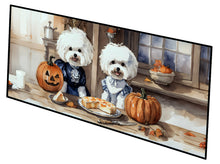 Load image into Gallery viewer, Bichon Frise Fall Kitchen Pumpkins Runner Mat 28x58