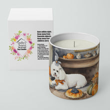 Load image into Gallery viewer, Bichon Frise Fall Kitchen Pumpkins Decorative Soy Candle