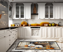 Load image into Gallery viewer, Bichon Frise Fall Kitchen Pumpkins Runner Mat 28x58
