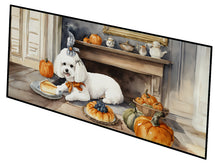 Load image into Gallery viewer, Bichon Frise Fall Kitchen Pumpkins Runner Mat 28x58