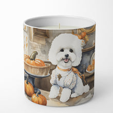 Load image into Gallery viewer, Bichon Frise Fall Kitchen Pumpkins Decorative Soy Candle