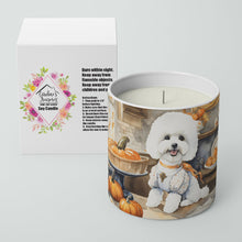 Load image into Gallery viewer, Bichon Frise Fall Kitchen Pumpkins Decorative Soy Candle