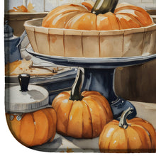 Load image into Gallery viewer, Bichon Frise Fall Kitchen Pumpkins Dish Drying Mat