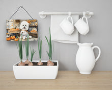 Load image into Gallery viewer, Bichon Frise Fall Kitchen Pumpkins Wall or Door Hanging Prints