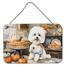 Load image into Gallery viewer, Bichon Frise Fall Kitchen Pumpkins Wall or Door Hanging Prints