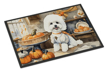 Load image into Gallery viewer, Bichon Frise Fall Kitchen Pumpkins Doormat -  18x27 Decorative Floor Mat – Indoor/Outdoor Rug