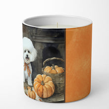 Load image into Gallery viewer, Bichon Frise Fall Kitchen Pumpkins Decorative Soy Candle