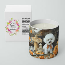 Load image into Gallery viewer, Bichon Frise Fall Kitchen Pumpkins Decorative Soy Candle