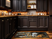 Load image into Gallery viewer, Bichon Frise Fall Kitchen Pumpkins Runner Mat 28x58