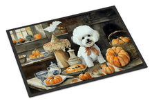 Load image into Gallery viewer, Bichon Frise Fall Kitchen Pumpkins Doormat -  18x27 Decorative Floor Mat – Indoor/Outdoor Rug