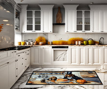 Load image into Gallery viewer, Bloodhound Fall Kitchen Pumpkins Runner Mat 28x58