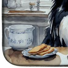 Load image into Gallery viewer, Border Collie Fall Kitchen Pumpkins Dish Drying Mat