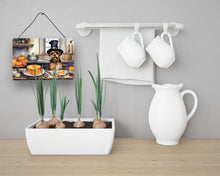 Load image into Gallery viewer, Border Terrier Fall Kitchen Pumpkins Wall or Door Hanging Prints