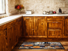 Load image into Gallery viewer, Border Terrier Fall Kitchen Pumpkins Runner Mat 28x58