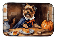 Load image into Gallery viewer, Border Terrier Fall Kitchen Pumpkins Dish Drying Mat