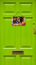 Load image into Gallery viewer, Border Terrier Fall Kitchen Pumpkins Wall or Door Hanging Prints