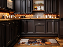 Load image into Gallery viewer, Border Terrier Fall Kitchen Pumpkins Runner Mat 28x58