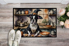 Load image into Gallery viewer, Boston Terrier Fall Kitchen Pumpkins Doormat -  18x27 Decorative Floor Mat – Indoor/Outdoor Rug
