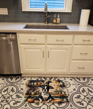 Load image into Gallery viewer, Boston Terrier Fall Kitchen Pumpkins Memory Foam Kitchen Mat