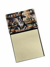 Load image into Gallery viewer, Boston Terrier Fall Kitchen Pumpkins Sticky Note Holder- Refiilable Desk Accessory Note Pad