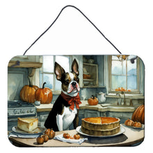 Load image into Gallery viewer, Boston Terrier Fall Kitchen Pumpkins Wall or Door Hanging Prints