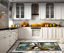 Load image into Gallery viewer, Boston Terrier Fall Kitchen Pumpkins Runner Mat 28x58