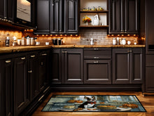 Load image into Gallery viewer, Boston Terrier Fall Kitchen Pumpkins Runner Mat 28x58