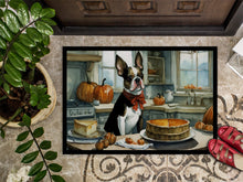 Load image into Gallery viewer, Boston Terrier Fall Kitchen Pumpkins Doormat - 24x36 Decorative Floor Mat – Indoor/Outdoor Rug with Artistic Flair