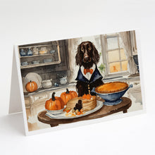 Load image into Gallery viewer, Boykin Spaniel Fall Kitchen Pumpkins Greeting Cards -  Blank Note Cards – 8-Pack of Artist-Designed Cards with Envelopes