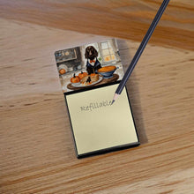 Load image into Gallery viewer, Boykin Spaniel Fall Kitchen Pumpkins Sticky Note Holder- Refiilable Desk Accessory Note Pad