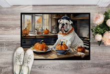Load image into Gallery viewer, English Bulldog Fall Kitchen Pumpkins Doormat - 24x36 Decorative Floor Mat – Indoor/Outdoor Rug with Artistic Flair