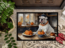 Load image into Gallery viewer, English Bulldog Fall Kitchen Pumpkins Doormat - 24x36 Decorative Floor Mat – Indoor/Outdoor Rug with Artistic Flair
