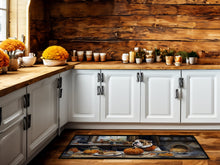 Load image into Gallery viewer, English Bulldog Fall Kitchen Pumpkins Runner Mat 28x58