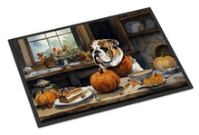 Load image into Gallery viewer, English Bulldog Fall Kitchen Pumpkins Doormat -  18x27 Decorative Floor Mat – Indoor/Outdoor Rug