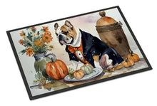 Load image into Gallery viewer, English Bulldog Fall Kitchen Pumpkins Doormat - 24x36 Decorative Floor Mat – Indoor/Outdoor Rug with Artistic Flair